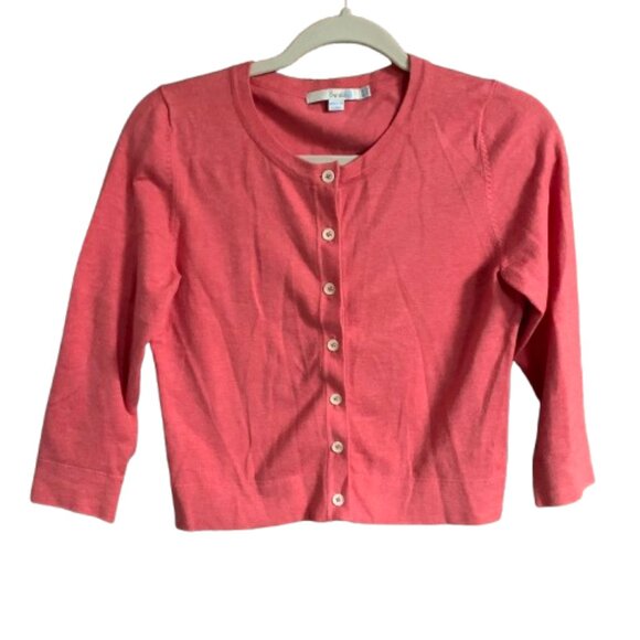 Boden Sweaters - Boden Petal Pink Crewneck Button Front Women's US 6 3/4 Sleeve Cardigan Pastel